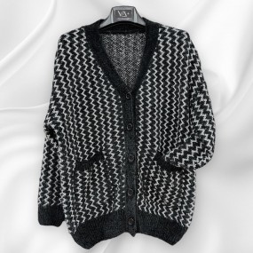 Cardigan ciniglia bottoni