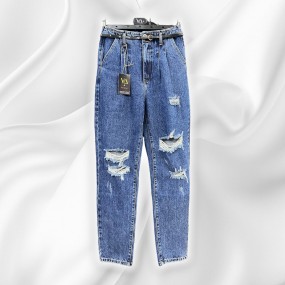 Jeans palloncino vita alta