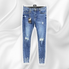 Jeans sigaretta frange