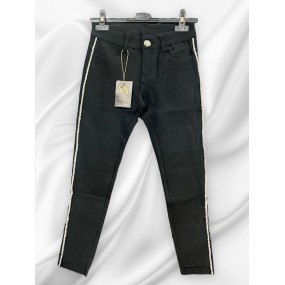 Panta nero con brillantini...