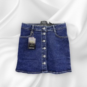 Minigonna di jeans con bottoni