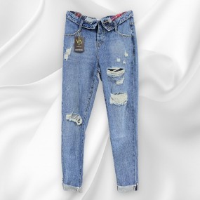 Jeans ripiego scacchi